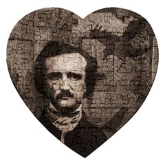 Edgar Allan Poe  Jigsaw Puzzle (heart) by Valentinaart