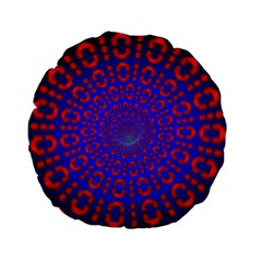 Binary Code Optical Illusion Rotation Standard 15  Premium Flano Round Cushions by Simbadda