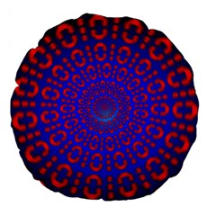 Binary Code Optical Illusion Rotation Large 18  Premium Flano Round Cushions