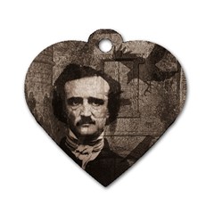 Edgar Allan Poe  Dog Tag Heart (two Sides) by Valentinaart