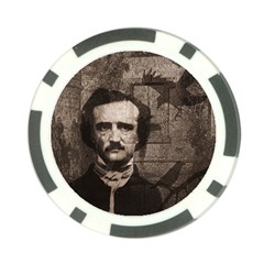 Edgar Allan Poe  Poker Chip Card Guard by Valentinaart