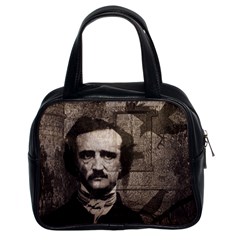 Edgar Allan Poe  Classic Handbags (2 Sides) by Valentinaart