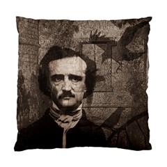 Edgar Allan Poe  Standard Cushion Case (one Side) by Valentinaart