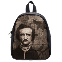 Edgar Allan Poe  School Bags (small)  by Valentinaart