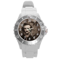 Edgar Allan Poe  Round Plastic Sport Watch (l) by Valentinaart