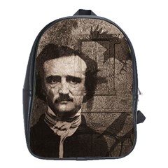 Edgar Allan Poe  School Bags (xl)  by Valentinaart