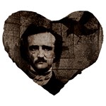 Edgar Allan Poe  Large 19  Premium Heart Shape Cushions Front