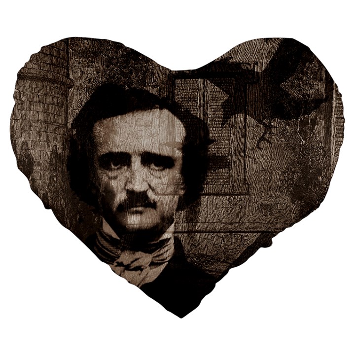 Edgar Allan Poe  Large 19  Premium Heart Shape Cushions