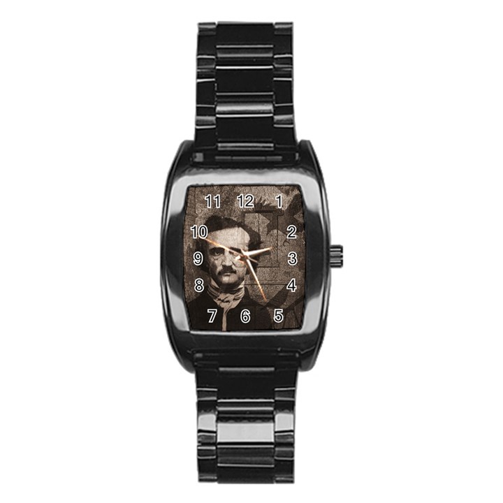 Edgar Allan Poe  Stainless Steel Barrel Watch