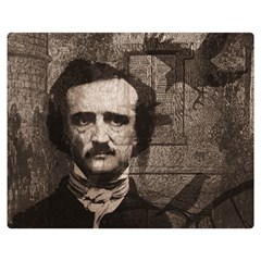 Edgar Allan Poe  Double Sided Flano Blanket (medium)  by Valentinaart