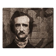 Edgar Allan Poe  Double Sided Flano Blanket (large)  by Valentinaart