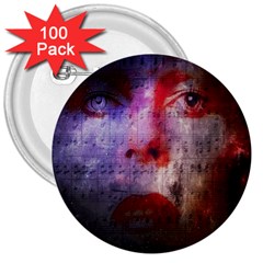 David Bowie  3  Buttons (100 Pack) 