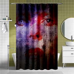 David Bowie  Shower Curtain 48  X 72  (small)  by Valentinaart