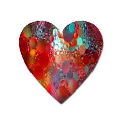 Texture Spots Circles Heart Magnet by Simbadda