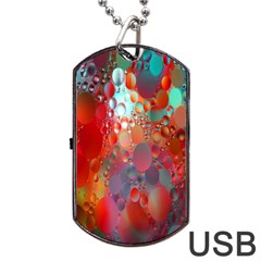 Texture Spots Circles Dog Tag Usb Flash (one Side)