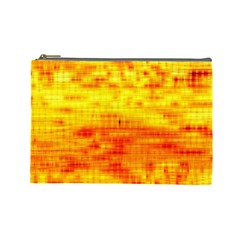 Bright Background Orange Yellow Cosmetic Bag (Large) 