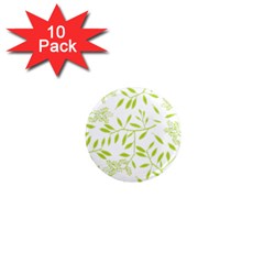 Leaves Pattern Seamless 1  Mini Magnet (10 Pack) 