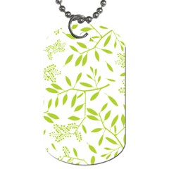 Leaves Pattern Seamless Dog Tag (two Sides) by Simbadda