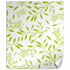 Leaves Pattern Seamless Canvas 8  X 10 