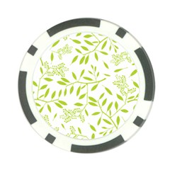 Leaves Pattern Seamless Poker Chip Card Guard by Simbadda