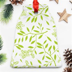 Leaves Pattern Seamless Bell Ornament (two Sides)