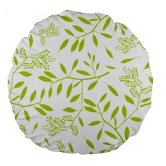 Leaves Pattern Seamless Large 18  Premium Round Cushions