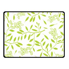 Leaves Pattern Seamless Double Sided Fleece Blanket (small)  by Simbadda