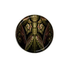 Fractal Abstract Patterns Gold Hat Clip Ball Marker (4 Pack)