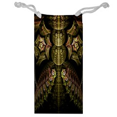 Fractal Abstract Patterns Gold Jewelry Bag