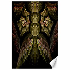 Fractal Abstract Patterns Gold Canvas 20  X 30  