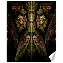 Fractal Abstract Patterns Gold Canvas 11  X 14  