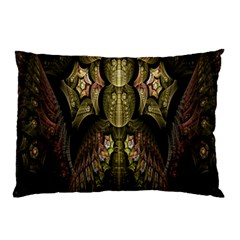 Fractal Abstract Patterns Gold Pillow Case