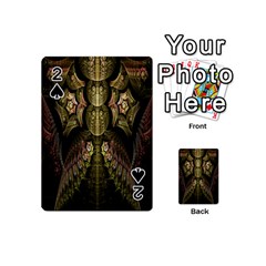 Fractal Abstract Patterns Gold Playing Cards 54 (mini) 