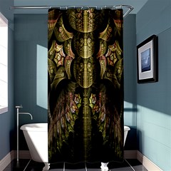 Fractal Abstract Patterns Gold Shower Curtain 36  X 72  (stall) 