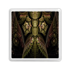 Fractal Abstract Patterns Gold Memory Card Reader (square) 