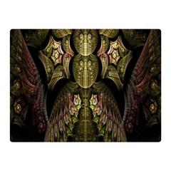 Fractal Abstract Patterns Gold Double Sided Flano Blanket (mini) 