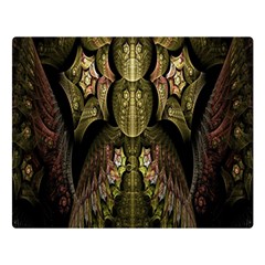 Fractal Abstract Patterns Gold Double Sided Flano Blanket (large) 