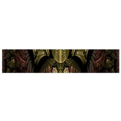 Fractal Abstract Patterns Gold Flano Scarf (small)