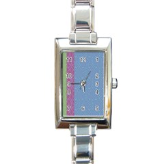 Fine Line Pattern Background Vector Rectangle Italian Charm Watch by Simbadda