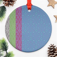 Fine Line Pattern Background Vector Ornament (round)