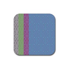 Fine Line Pattern Background Vector Rubber Coaster (square) 