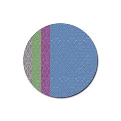 Fine Line Pattern Background Vector Rubber Coaster (round) 