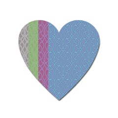 Fine Line Pattern Background Vector Heart Magnet