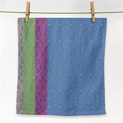 Fine Line Pattern Background Vector Face Towel by Simbadda