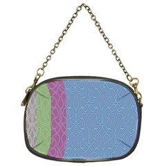 Fine Line Pattern Background Vector Chain Purses (one Side)  by Simbadda