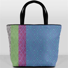 Fine Line Pattern Background Vector Bucket Bags