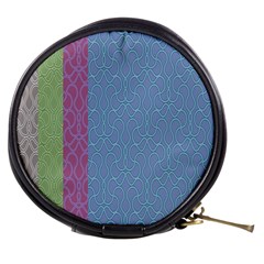 Fine Line Pattern Background Vector Mini Makeup Bags by Simbadda