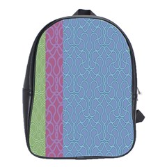 Fine Line Pattern Background Vector School Bags(large)  by Simbadda