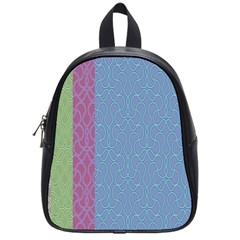 Fine Line Pattern Background Vector School Bags (small) 