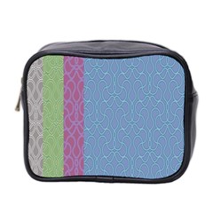 Fine Line Pattern Background Vector Mini Toiletries Bag 2-side